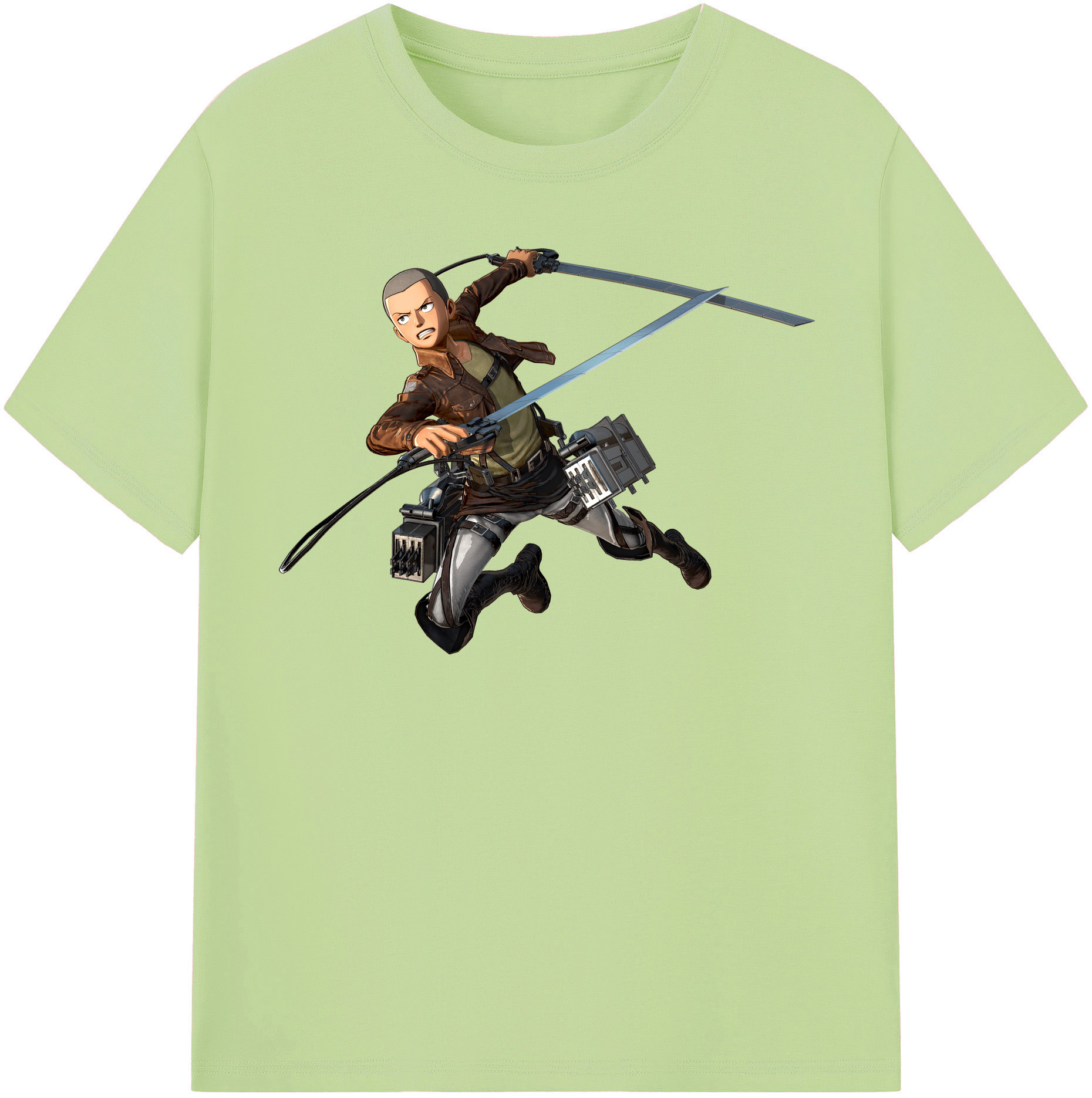 （画像用） 進撃の巨人 コニー·スプリンガー Attack on Titan Connie Springer 綿100％半袖Tシャツ（フロントプリント）